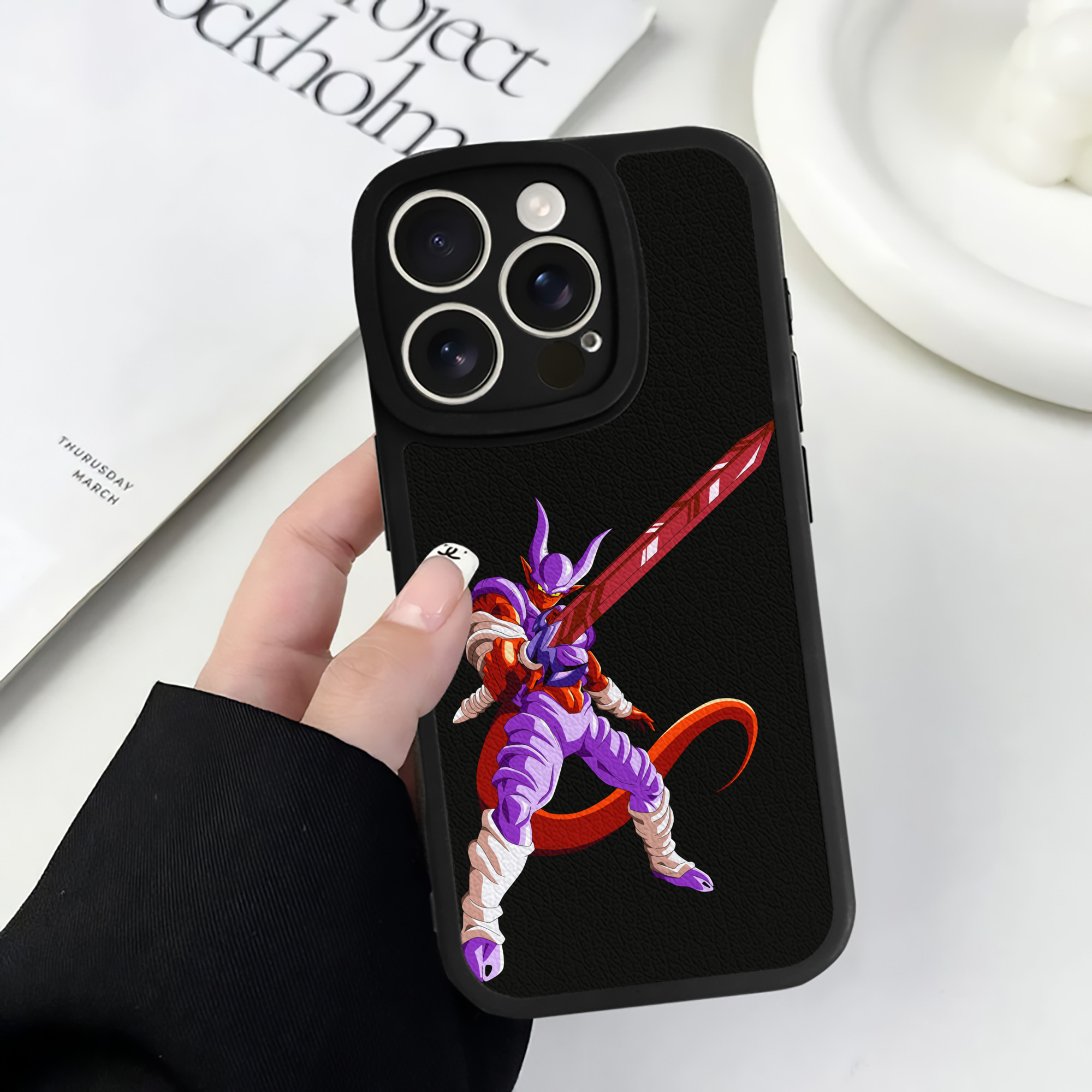（画像用） ドラゴンボール ジャネンバ DRAGON BALL Janemba 【iPhone 16シリーズ対応】シリコンスマホケース（レザー調） 材質：シリコン